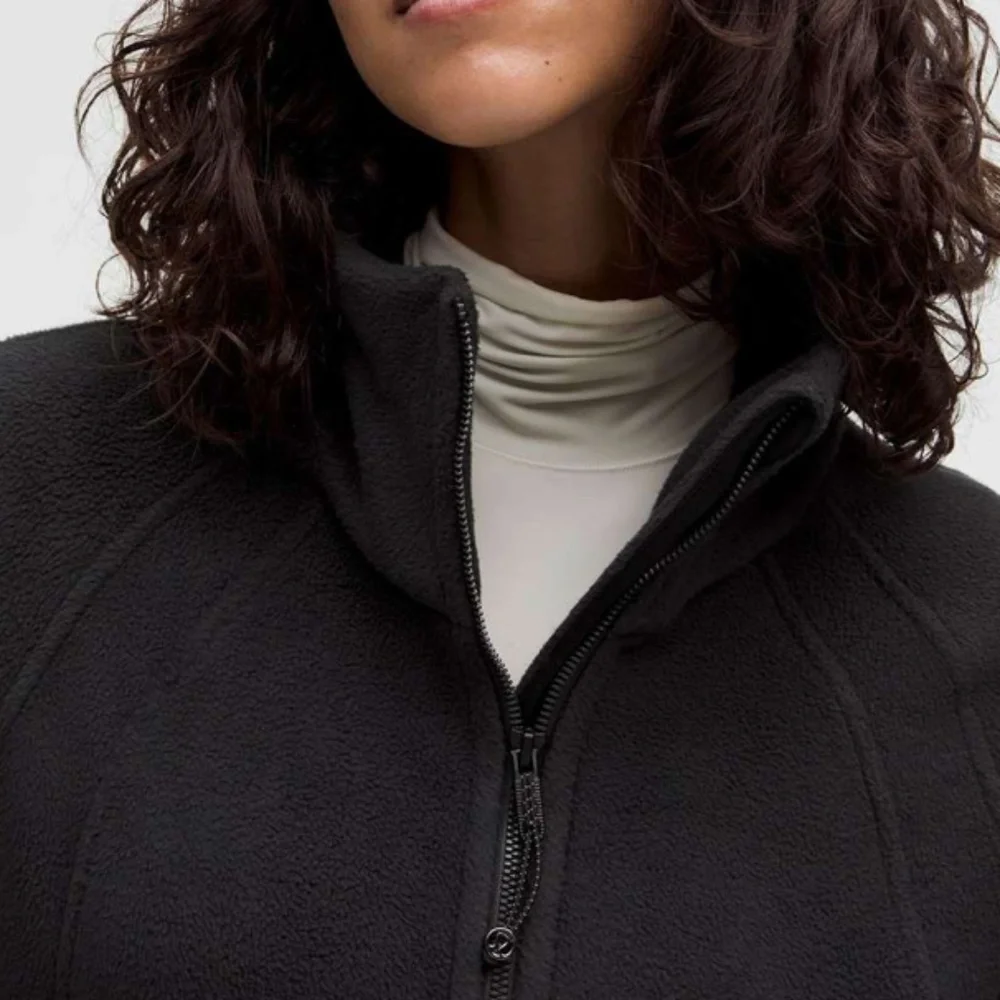 Lululemon Scuba Tumbled Fleece Funnel-Neck Half Zip | Black | M/L - Picture 6 of 8